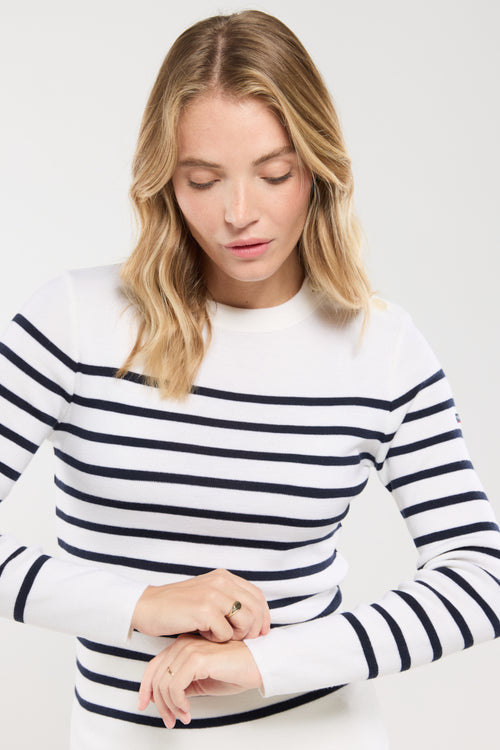 Pull marin rayé Briac - laine mérinos - Le Comptoir Maritime - 3