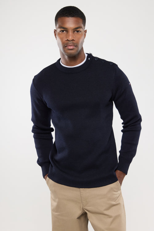 Pull marin uni Fouesnant - laine - Le Comptoir Maritime - 1