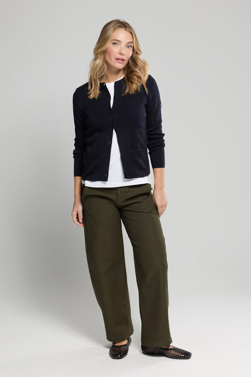 Cardigan col rond - Laine et acrylique - Le Comptoir Maritime - 4
