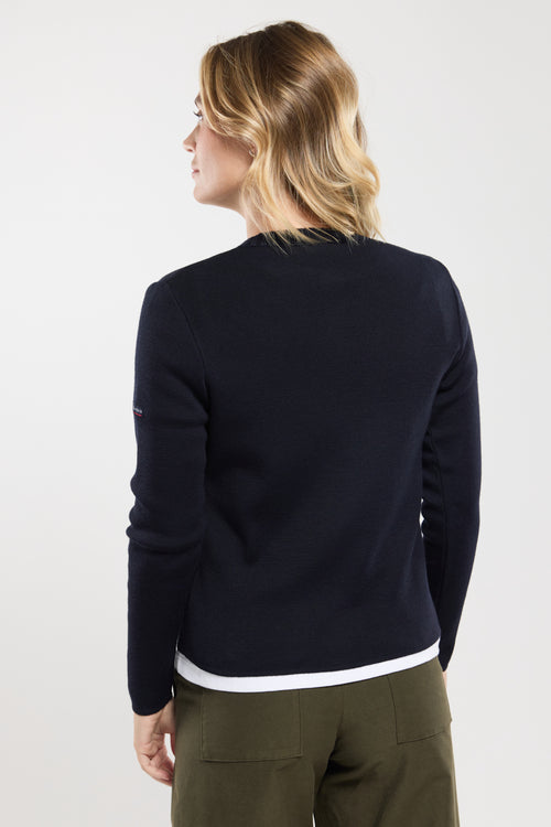 Cardigan col rond - Laine et acrylique - Le Comptoir Maritime - 5