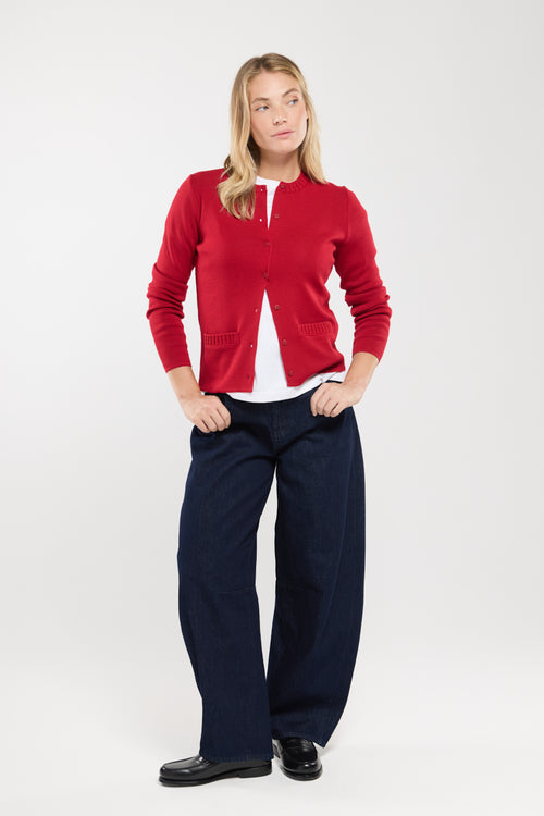 Cardigan col rond - Laine et acrylique - Le Comptoir Maritime - 5