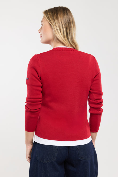 Cardigan col rond - Laine et acrylique - Le Comptoir Maritime - 4