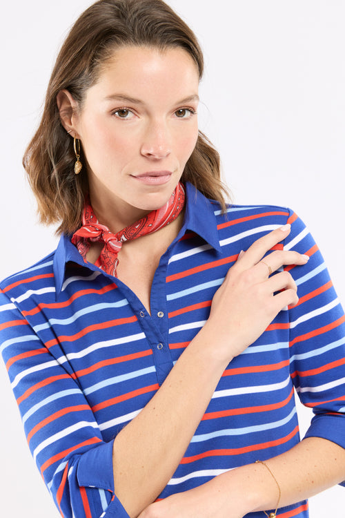 Polo rayé 4 couleurs - coton épais - Le Comptoir Maritime - 1