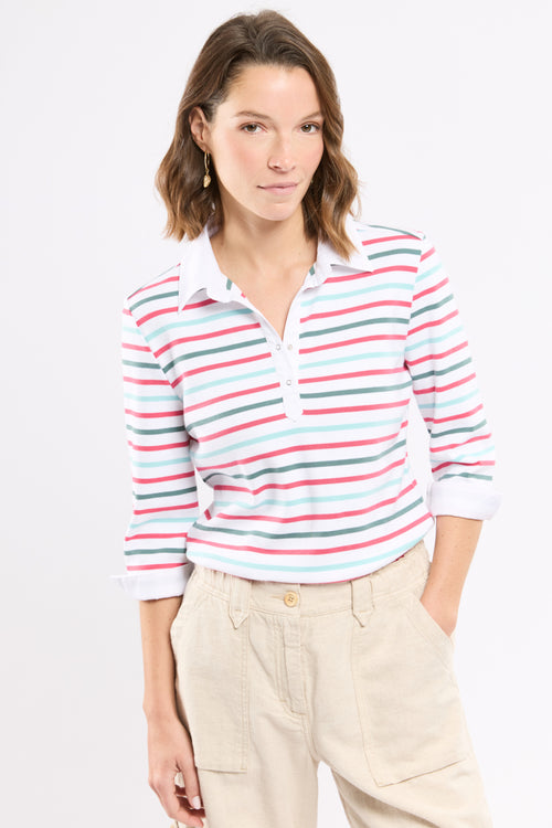 Polo rayé 4 couleurs - coton épais - Le Comptoir Maritime - 1