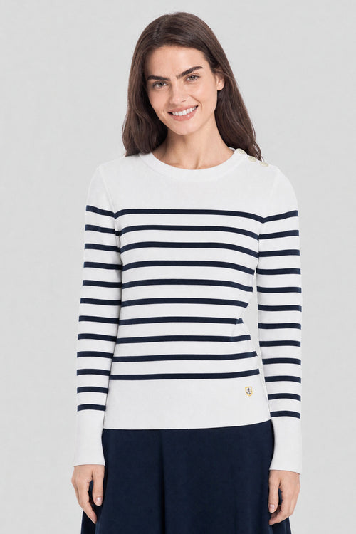 Pull marin rayé Groix - coton - Le Comptoir Maritime - 1