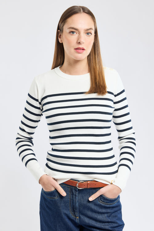Pull marin rayé Groix - coton - Le Comptoir Maritime - 1