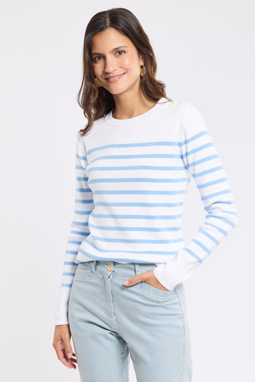 Pull marin rayé Groix - coton - Le Comptoir Maritime - 1