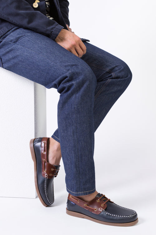 Chaussures bateau Frehel - cuir - Le Comptoir Maritime - 2
