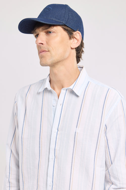Chemise rayée Deauville - coton et lin - Le Comptoir Maritime - 2