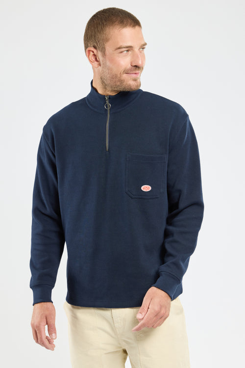 Sweat col camionneur Héritage - coton épais - Le Comptoir Maritime - 1