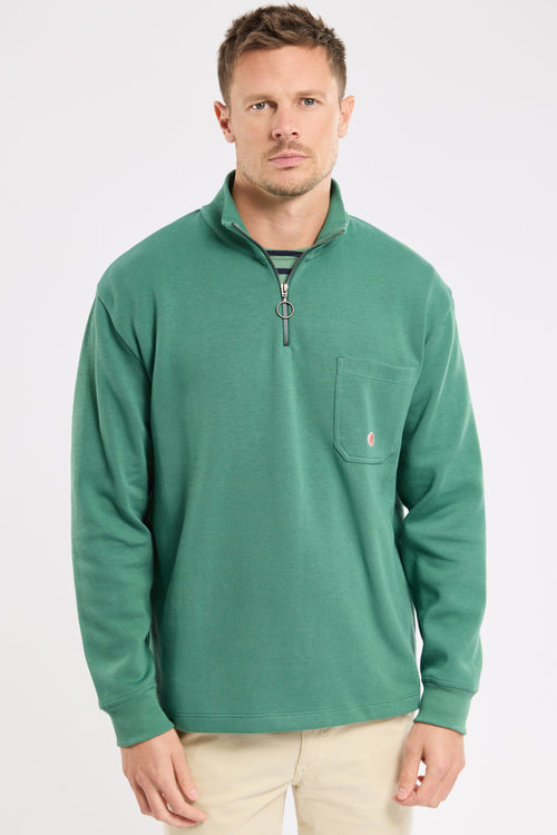 Sweat col camionneur Héritage - coton épais - Le Comptoir Maritime - 1