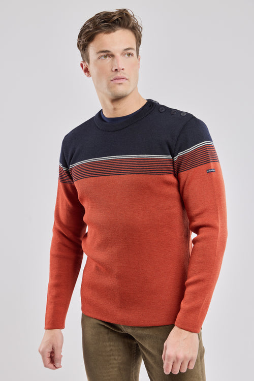 Pull marin micro rayures - laine - Le Comptoir Maritime - 1