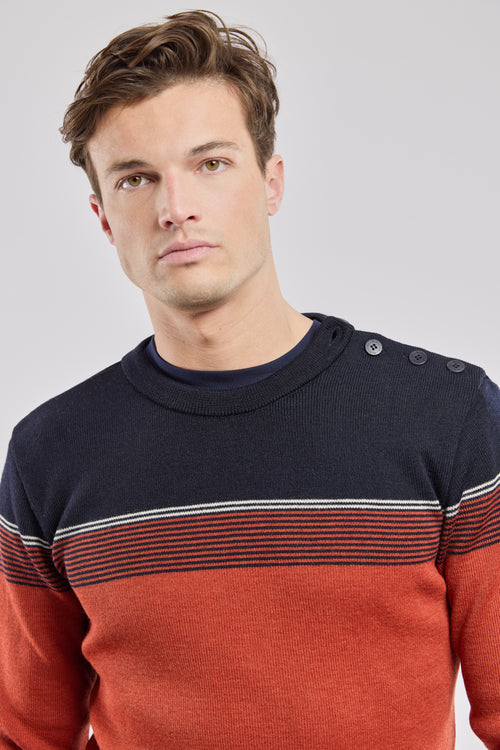 Pull marin micro rayures - laine - Le Comptoir Maritime - 2