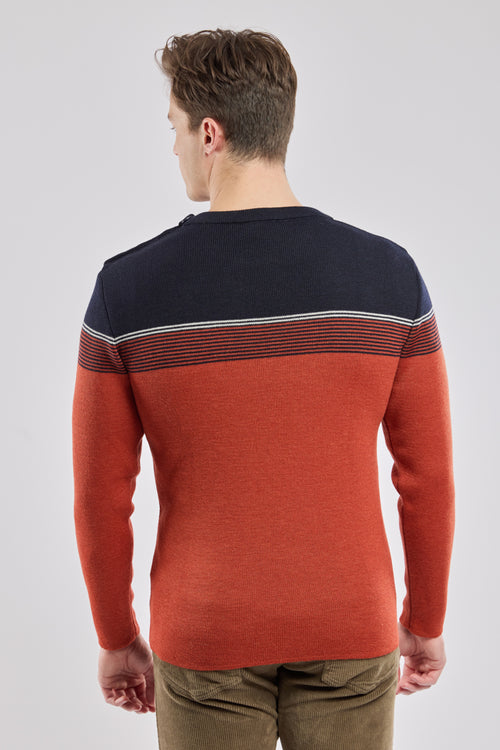 Pull marin micro rayures - laine - Le Comptoir Maritime - 4
