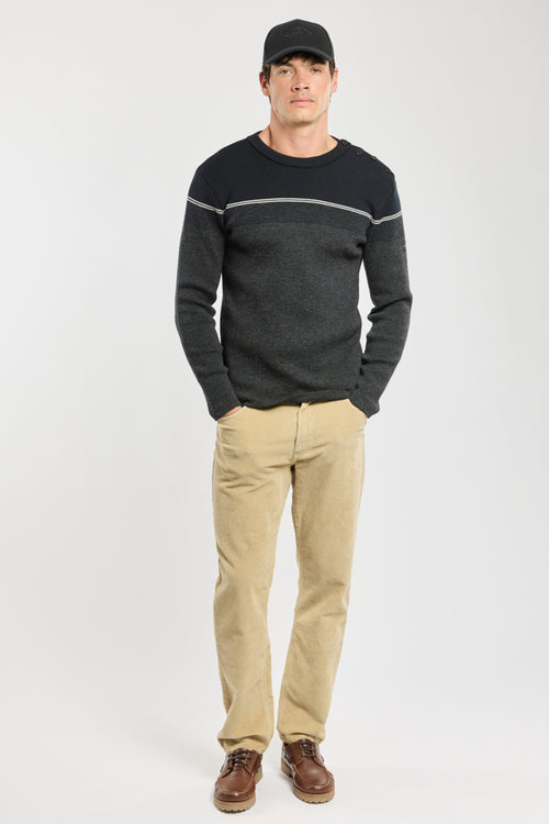 Pull marin micro rayures - laine - Le Comptoir Maritime - 3