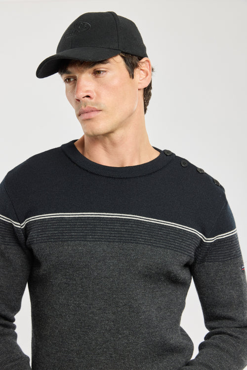 Pull marin micro rayures - laine - Le Comptoir Maritime - 4