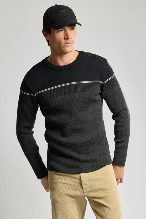 Pull marin micro rayures - laine - Le Comptoir Maritime - 2