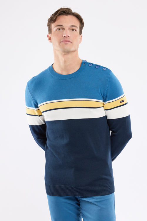 Pull marin tricolore - coton - Le Comptoir Maritime - 1