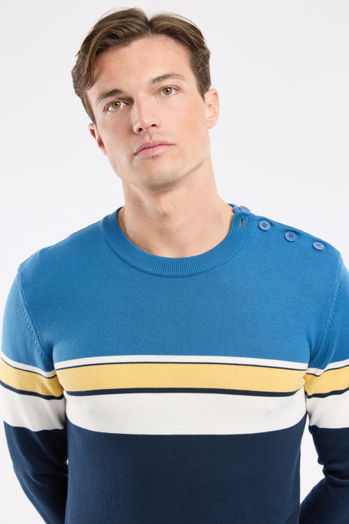Pull marin tricolore - coton - Le Comptoir Maritime - 3