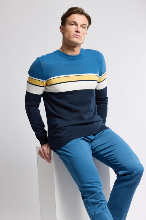 Pull marin tricolore - coton - Le Comptoir Maritime - 3