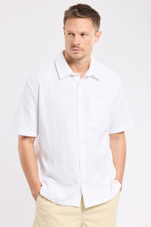 Chemise manches courtes - maille gaufrée - Le Comptoir Maritime - 1