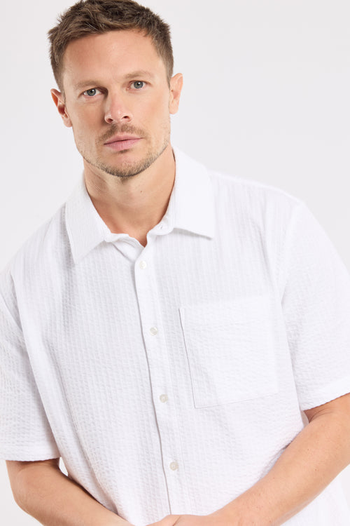 Chemise manches courtes - maille gaufrée - Le Comptoir Maritime - 5