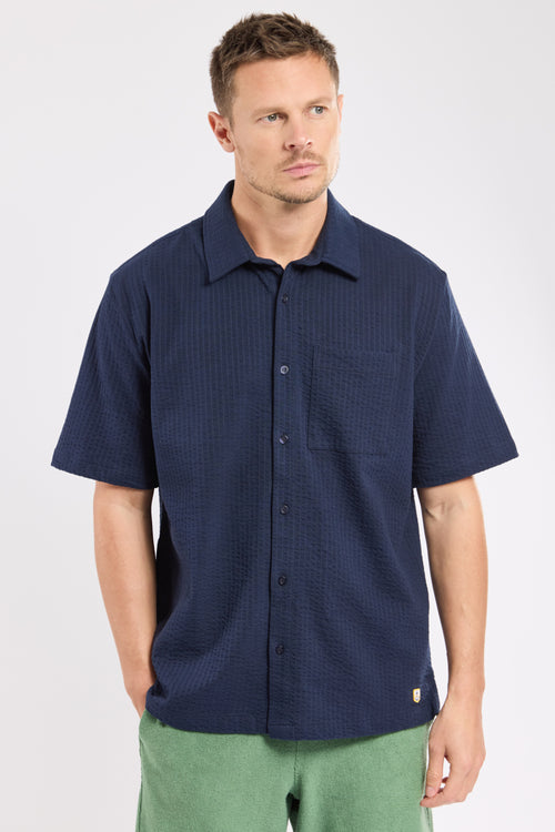 Chemise manches courtes - maille gaufrée - Le Comptoir Maritime - 1
