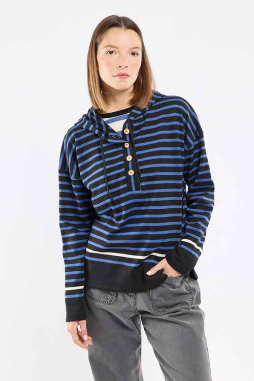 Marinière à capuche - coton rustique - Le Comptoir Maritime - 1