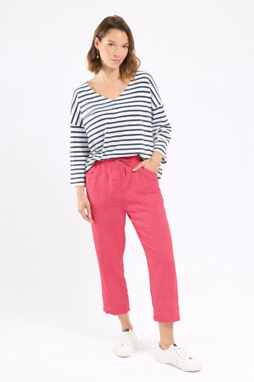 Corsaire taille élastique - lin - Le Comptoir Maritime - 1