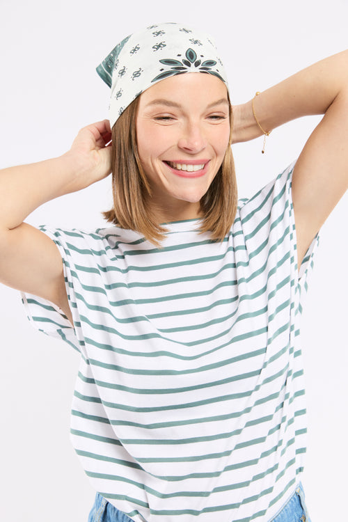 T-shirt rayé épaules larges - coton léger - Le Comptoir Maritime - 2