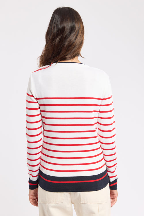 Pull marin rayé - laine mérinos - - Le Comptoir Maritime - 4