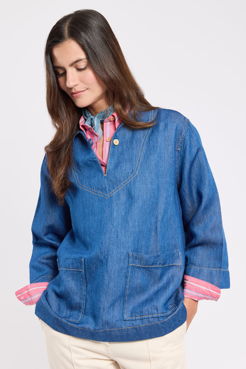 Vareuse denim Heritage - lyocel et lin - Le Comptoir Maritime - 1