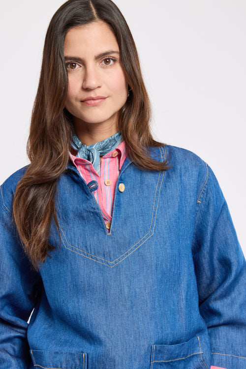 Vareuse denim Heritage - lyocel et lin - Le Comptoir Maritime - 2