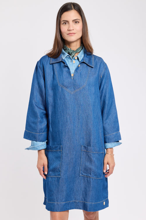 Robe vareuse Heritage - lyocel et lin - Le Comptoir Maritime - 6