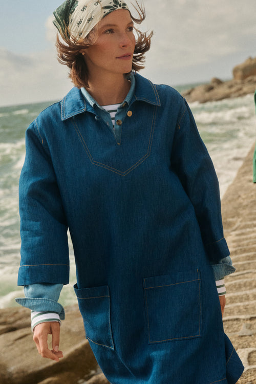 Robe vareuse Heritage - lyocel et lin - Le Comptoir Maritime - 1