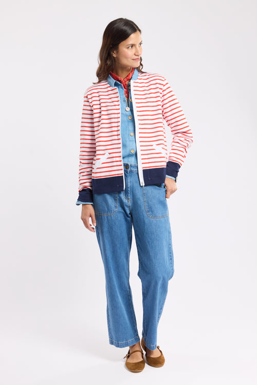 Cardigan rayé zippé - coton épais - Le Comptoir Maritime - 4