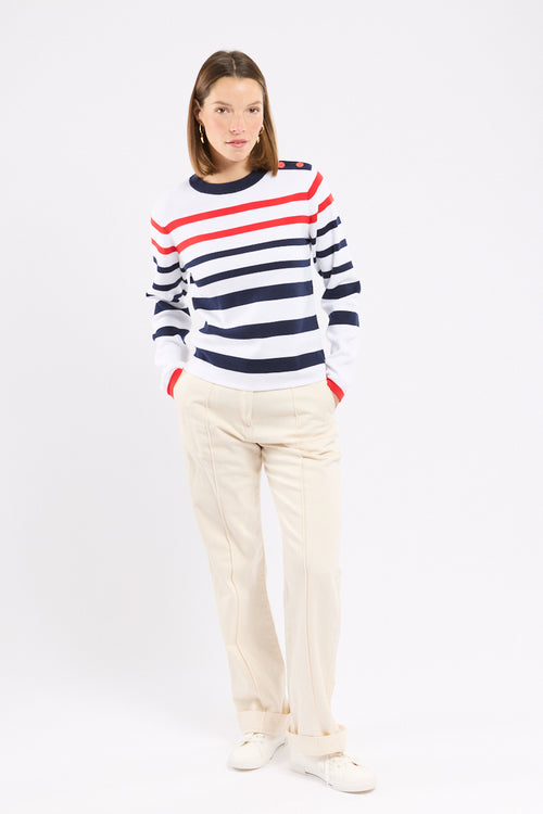 Pull marin rayé - coton - Saint Valentin❤️ - Le Comptoir Maritime - 4