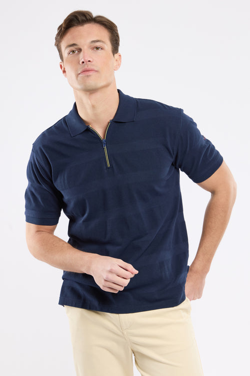Polo col zippé - coton piqué - Le Comptoir Maritime - 1