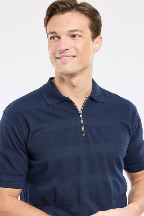 Polo col zippé - coton piqué - Le Comptoir Maritime - 2