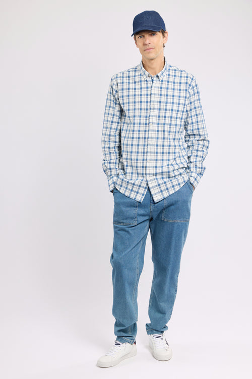 Chemise à carreaux - coton et lin - Le Comptoir Maritime - 3