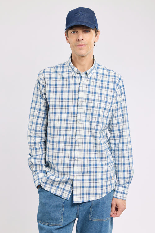 Chemise à carreaux - coton et lin - Le Comptoir Maritime - 1