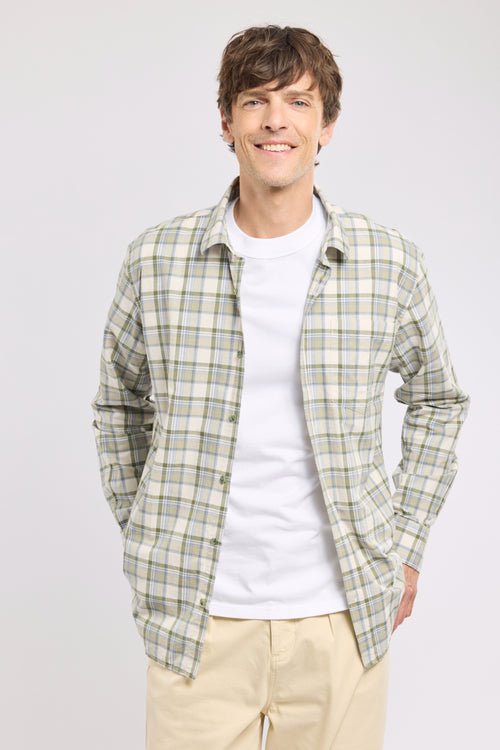 Chemise à carreaux - coton et lin - Le Comptoir Maritime - 1