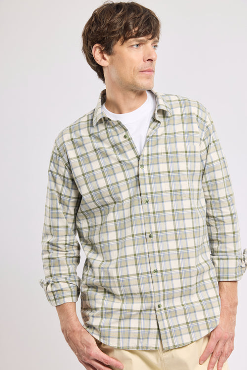 Chemise à carreaux - coton et lin - Le Comptoir Maritime - 4