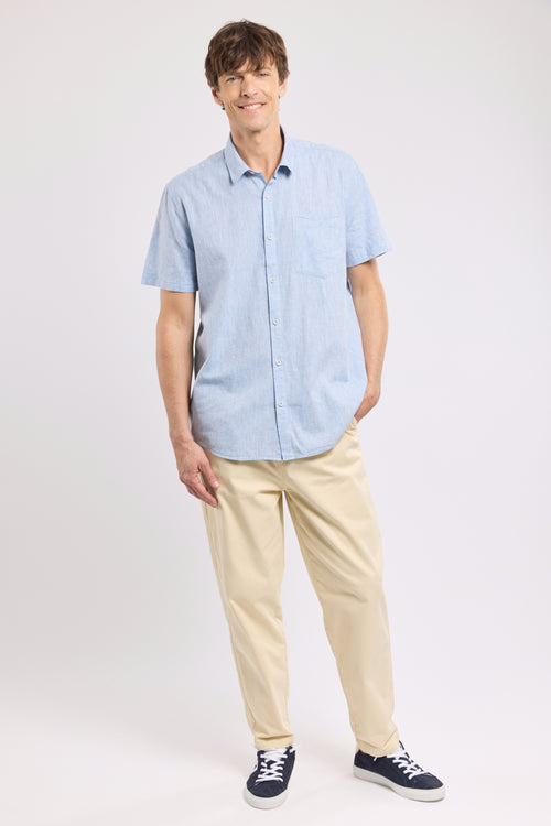 Chemise manches courtes - coton et lin - Le Comptoir Maritime - 3