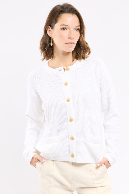 Cardigan maille texturée - coton - Le Comptoir Maritime - 1