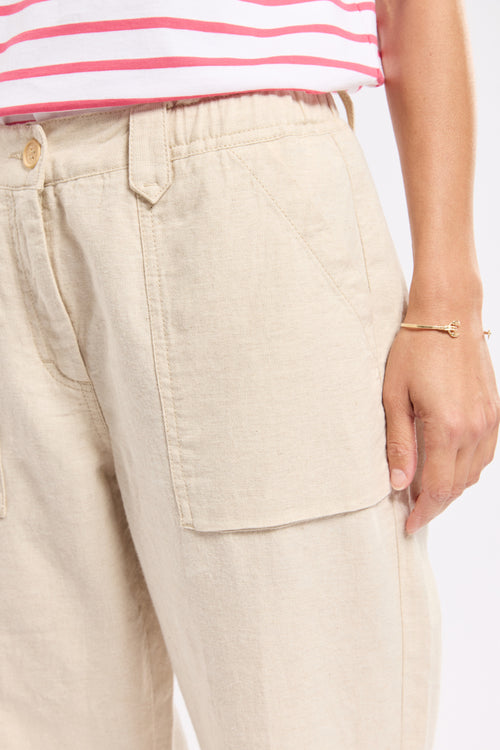 Pantalon taille élastique - coton et lin - Le Comptoir Maritime - 2