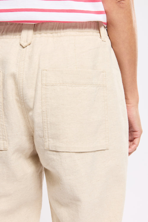 Pantalon taille élastique - coton et lin - Le Comptoir Maritime - 4