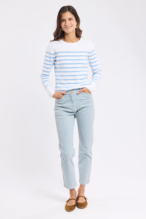 Pantalon rayé 7/8 - coton - Le Comptoir Maritime - 1