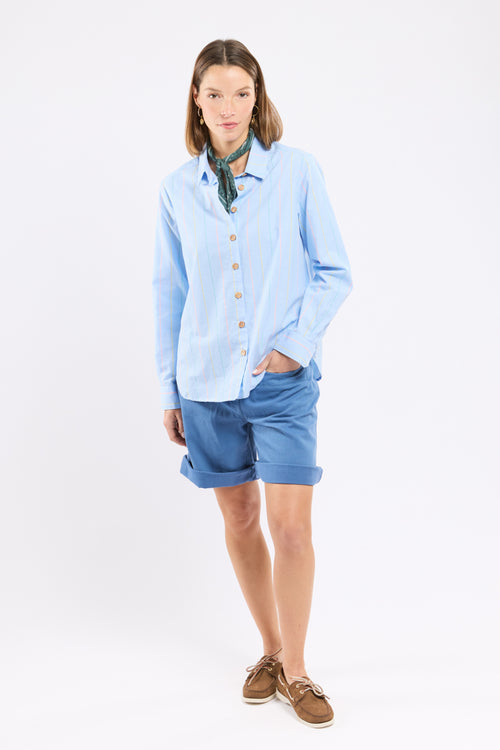 Chemise rayée Héritage - coton et lin - Le Comptoir Maritime - 3