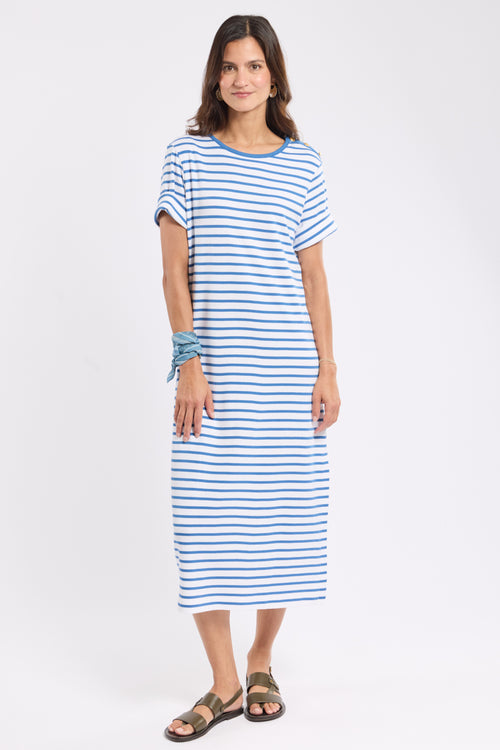 Robe longue rayée - coton épais - Le Comptoir Maritime - 1